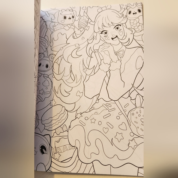 Manga Adult Coloring Book with Anime Doll - Picture 6 of 6